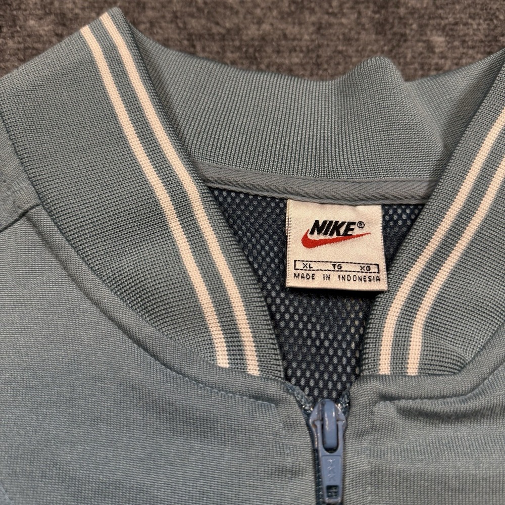 Vintage Nike Basketball Warm Up Shirt - Size XL - Zip Up - Blue - VTG 90s - Picture 3 of 6